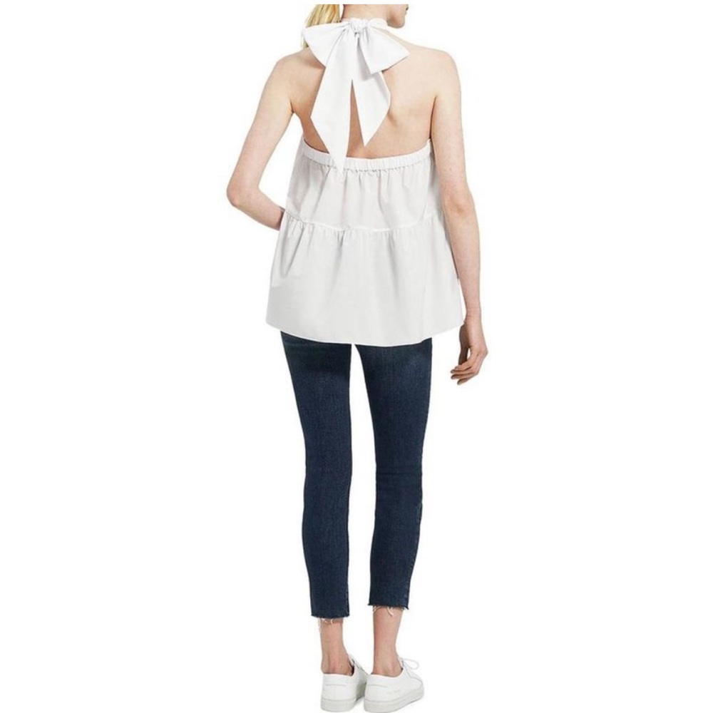 Theory White Halter Top Size S EUC!